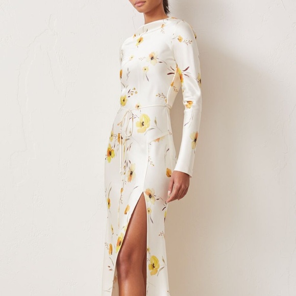 BNWOT BEC & BRIDGE PRINT COLETTE LONG SLEEVE MIDI DRESS - SIZE 6 AU/2 US (RRP $3 - Picture 2 of 4